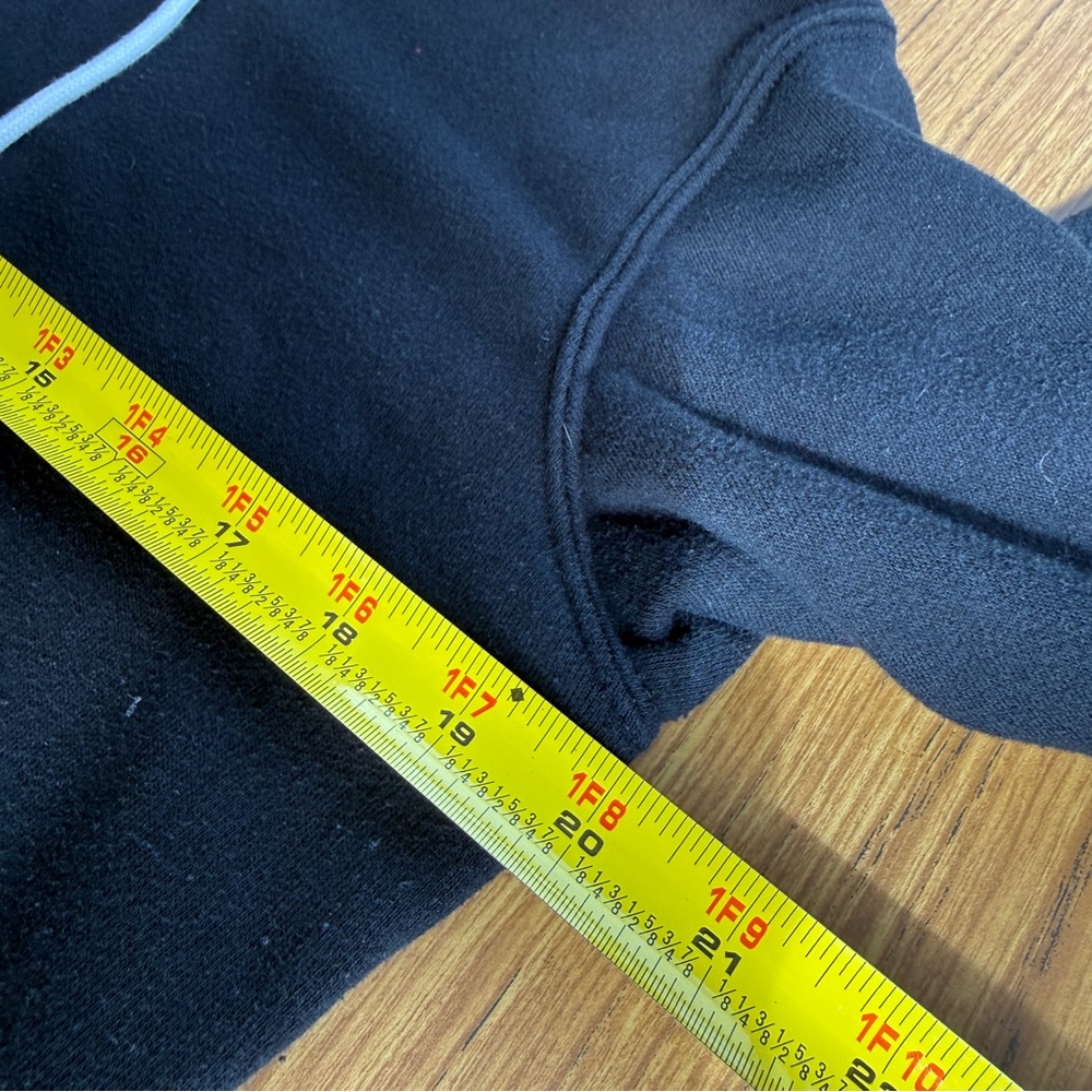 Old Navy Black Hoodie White Ties Size S - Picture 2 of 5